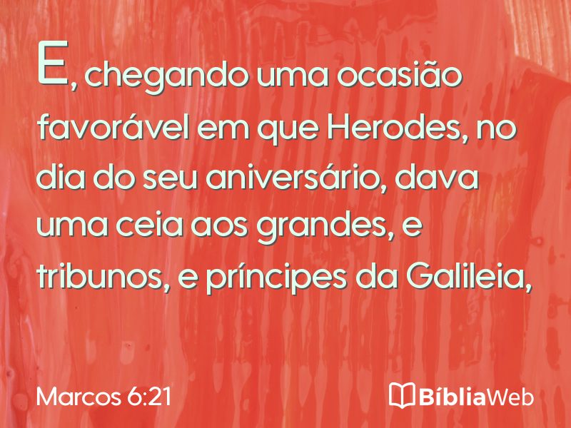 Marcos 6:21 em imagem para compartilhar
