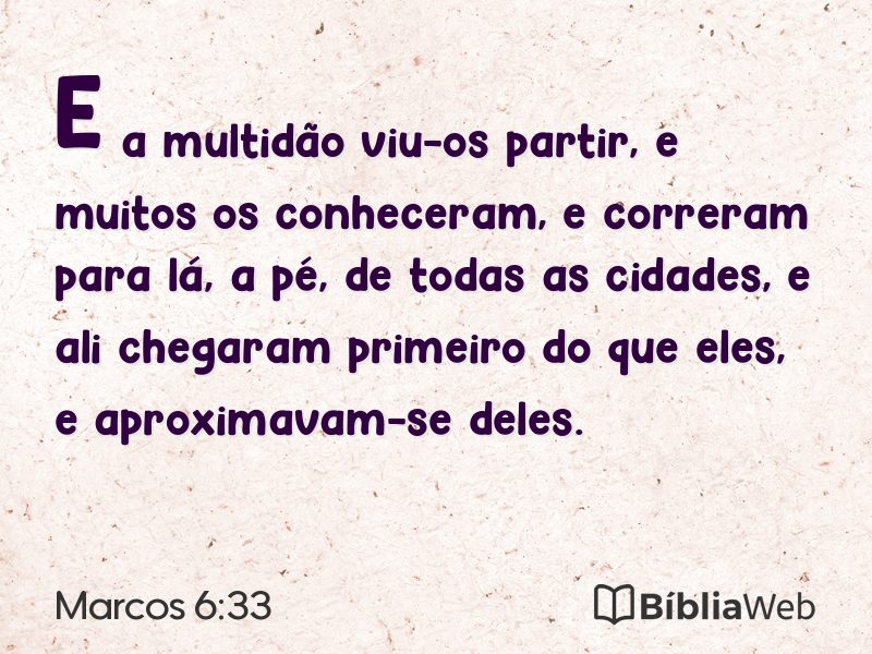 Marcos 6:33 em imagem para compartilhar