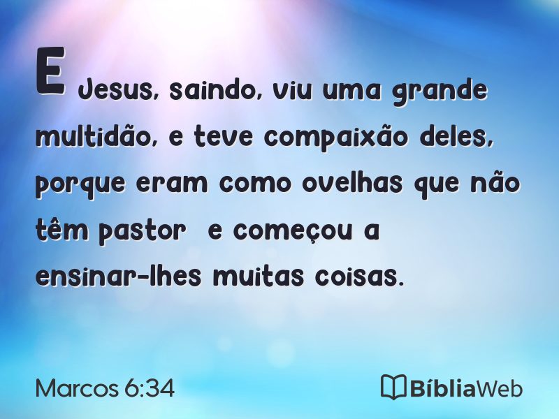 Marcos 6:34 em imagem para compartilhar