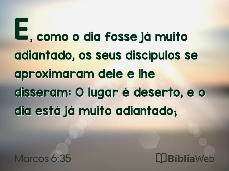 Marcos 6:35 em imagem para compartilhar