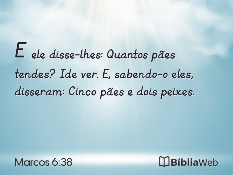 Marcos 6:38 em imagem para compartilhar