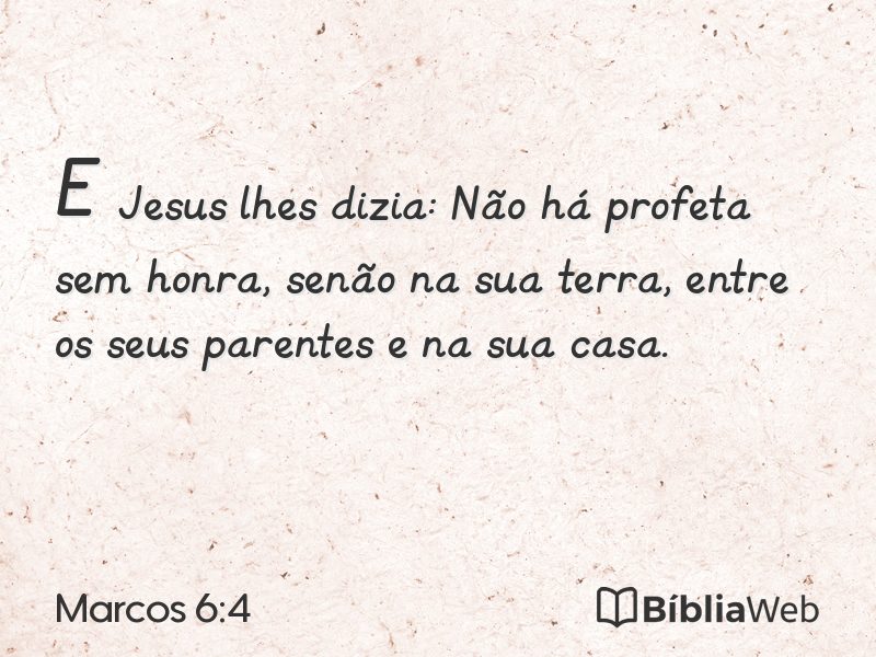Marcos 6:4 em imagem para compartilhar