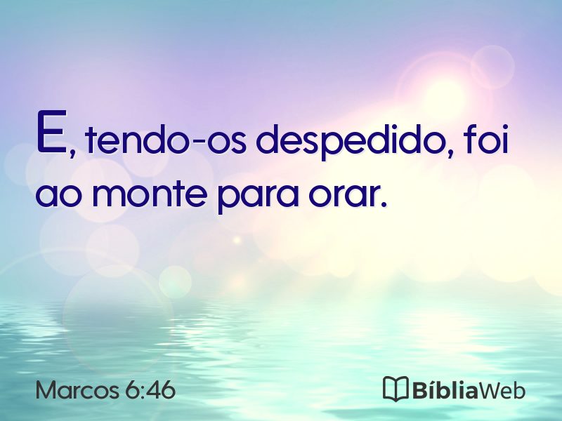 Marcos 6:46 em imagem para compartilhar