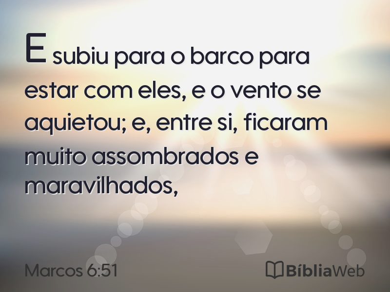 Marcos 6:51 em imagem para compartilhar