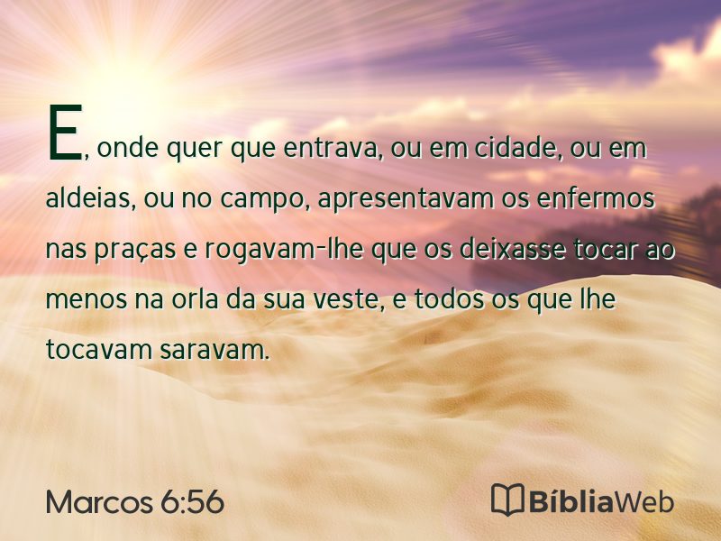 Marcos 6:56 em imagem para compartilhar
