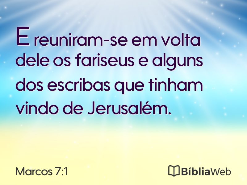 Marcos 7:1 em imagem para compartilhar