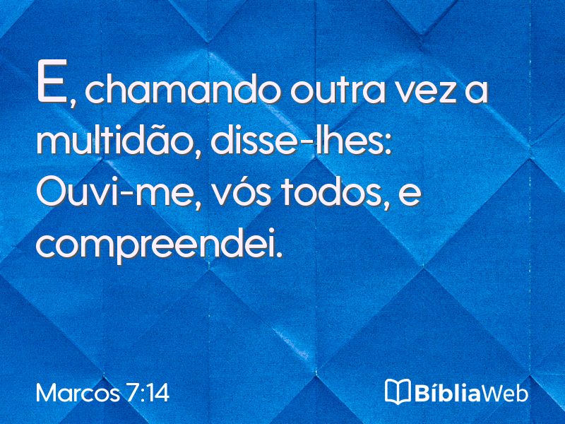Marcos 7:14 em imagem para compartilhar