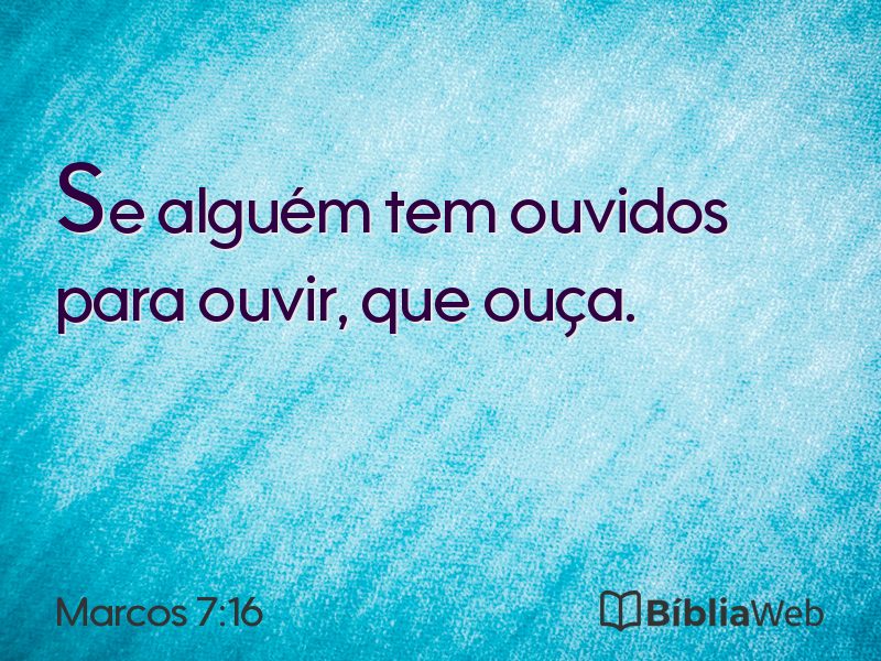 Marcos 7:16 em imagem para compartilhar