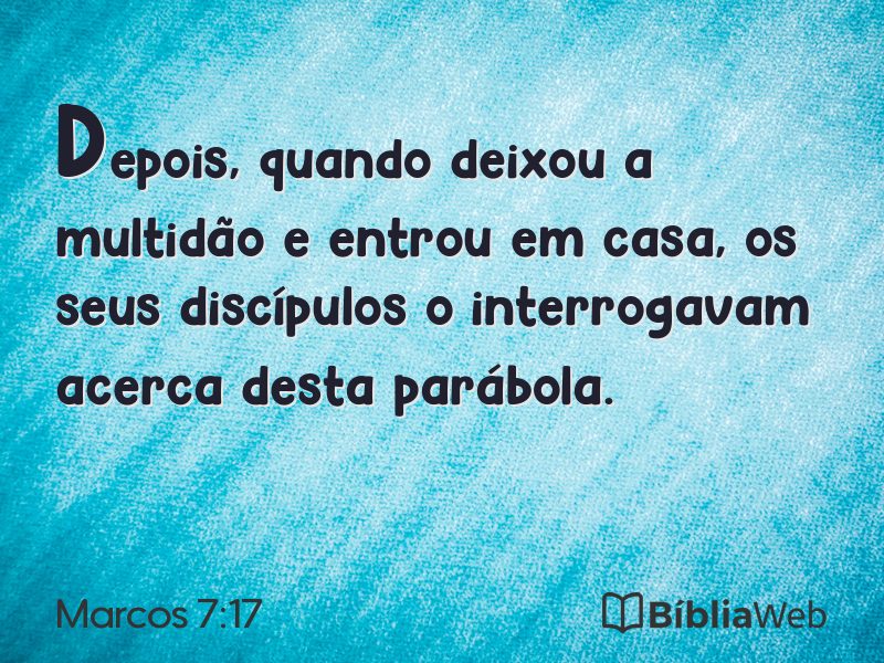 Marcos 7:17 em imagem para compartilhar
