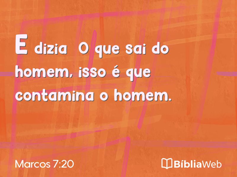 Marcos 7:20 em imagem para compartilhar