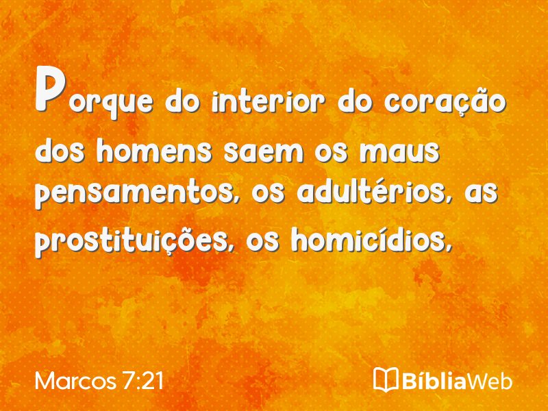 Marcos 7:21 em imagem para compartilhar