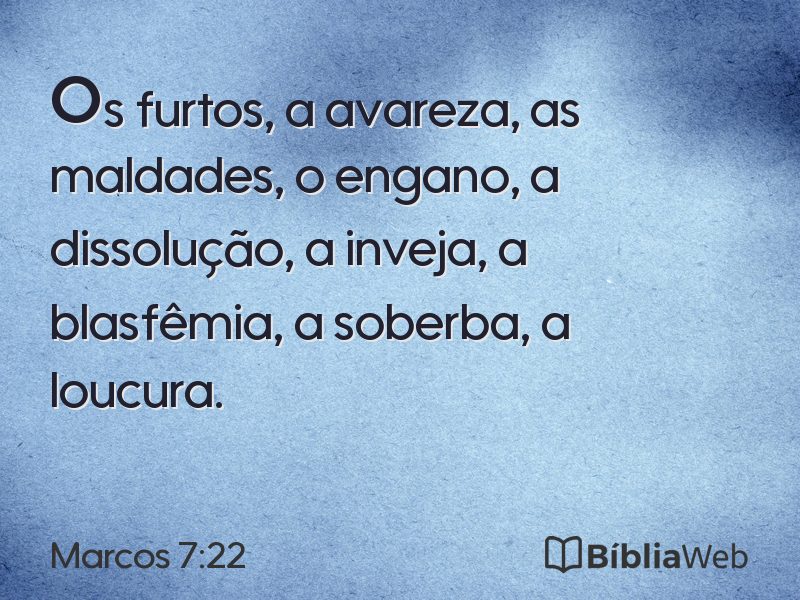 Marcos 7:22 em imagem para compartilhar