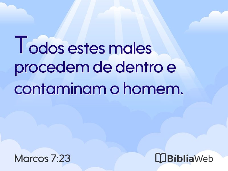 Marcos 7:23 em imagem para compartilhar