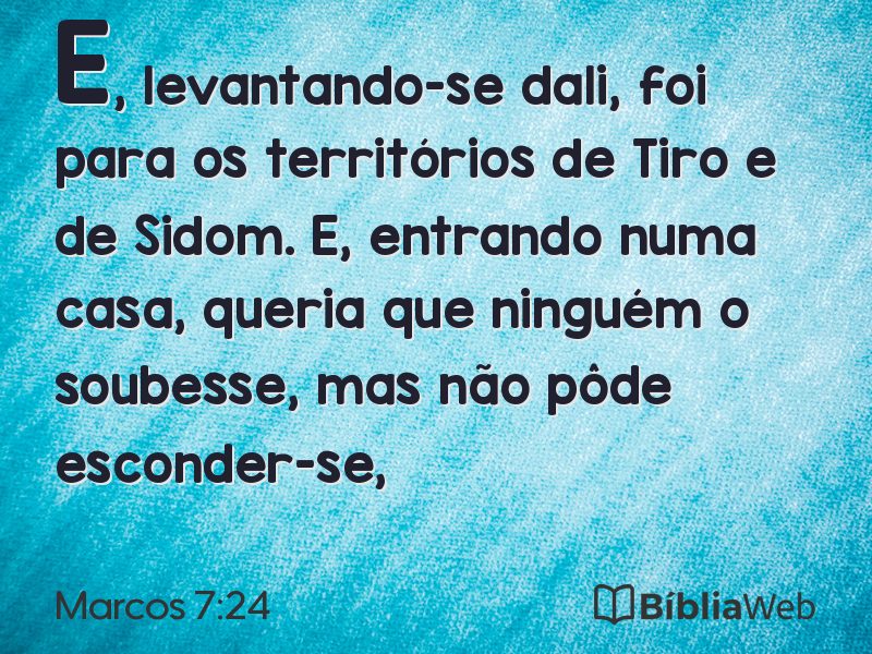 Marcos 7:24 em imagem para compartilhar