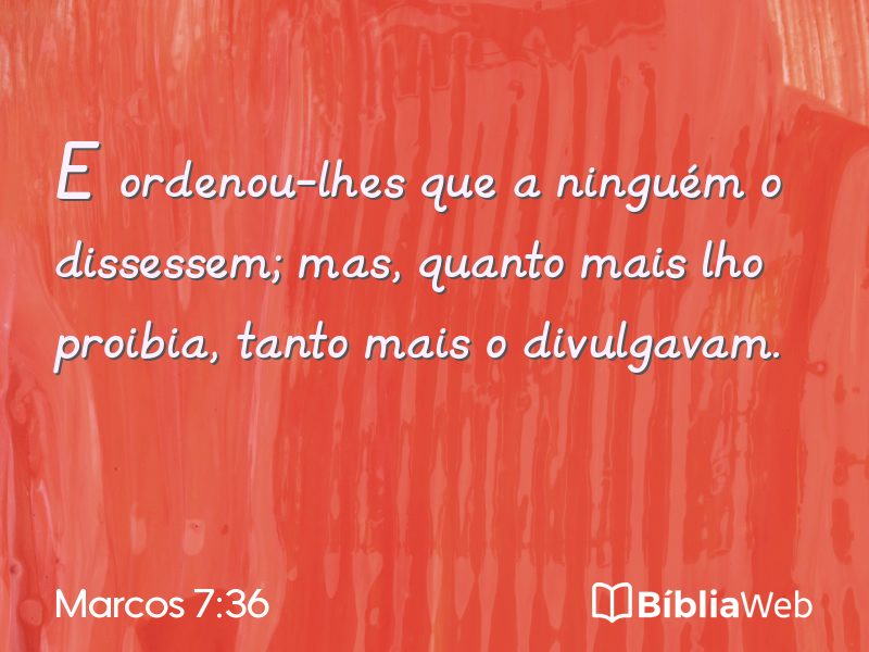 Marcos 7:36 em imagem para compartilhar