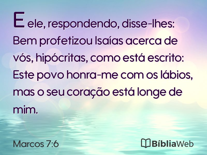 Marcos 7:6 em imagem para compartilhar