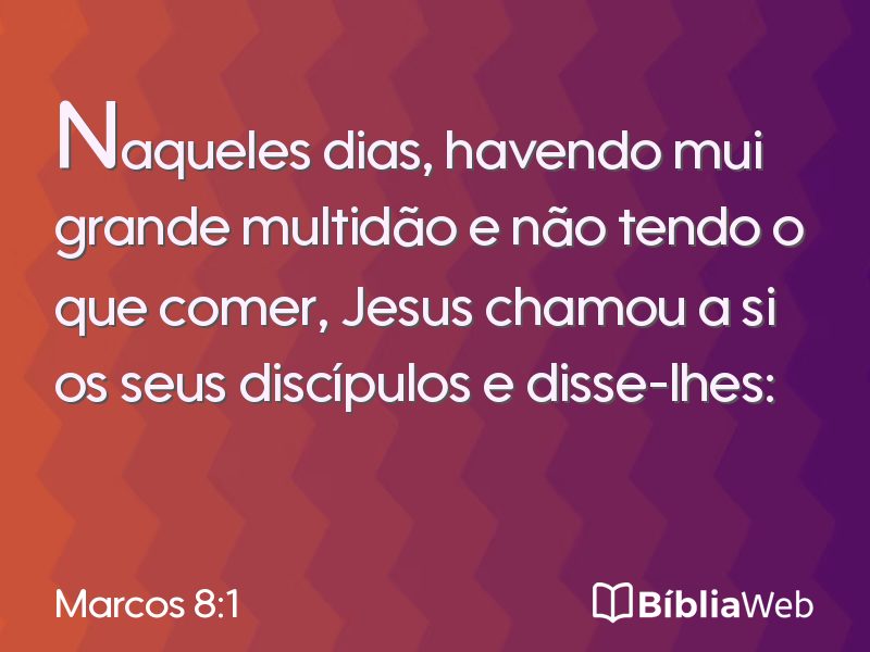 Marcos 8:1 em imagem para compartilhar