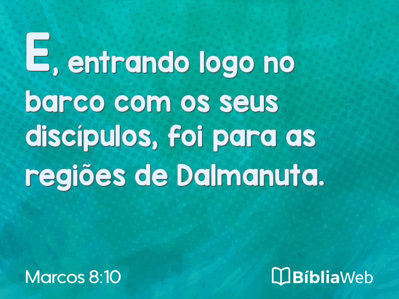 Marcos 8:10 em imagem para compartilhar