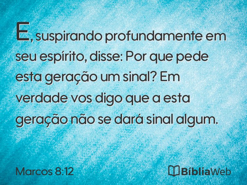 Marcos 8:12 em imagem para compartilhar