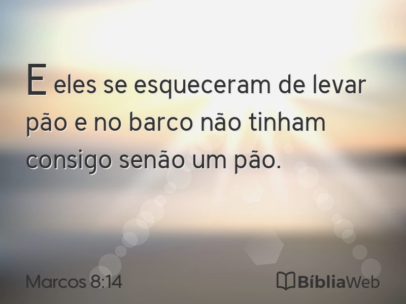 Marcos 8:14 em imagem para compartilhar