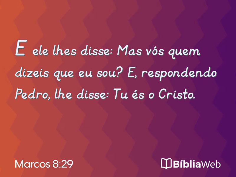 Marcos 8:29 em imagem para compartilhar