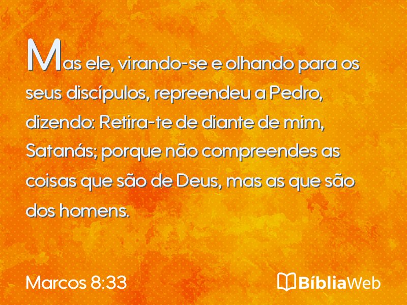 Marcos 8:33 em imagem para compartilhar