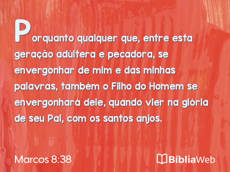 Marcos 8:38 em imagem para compartilhar