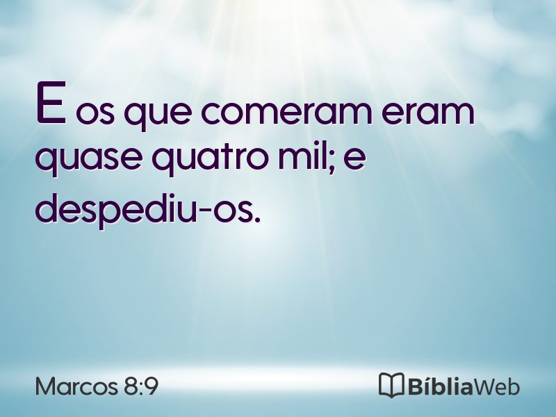 Marcos 8:9 em imagem para compartilhar