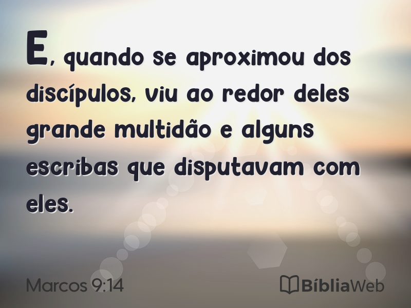 Marcos 9:14 em imagem para compartilhar