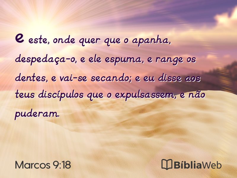 Marcos 9:18 em imagem para compartilhar