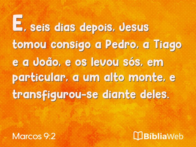 Marcos 9:2 em imagem para compartilhar