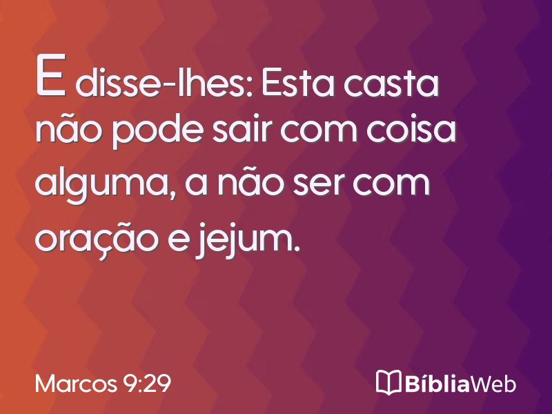 Marcos 9:29 em imagem para compartilhar
