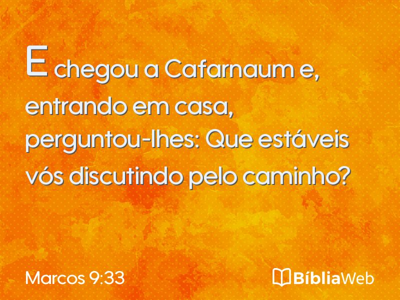 Marcos 9:33 em imagem para compartilhar