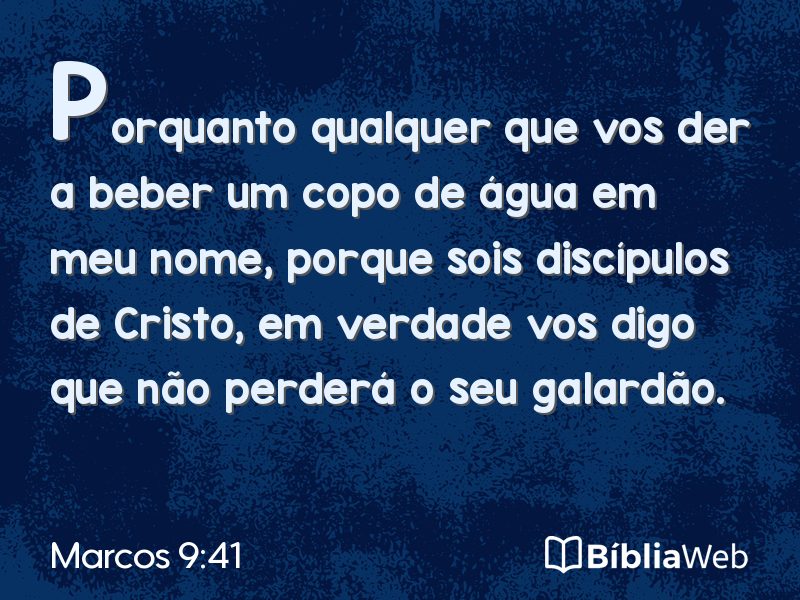 Marcos 9:41 em imagem para compartilhar