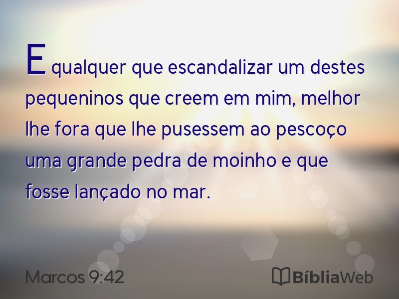 Marcos 9:42 em imagem para compartilhar