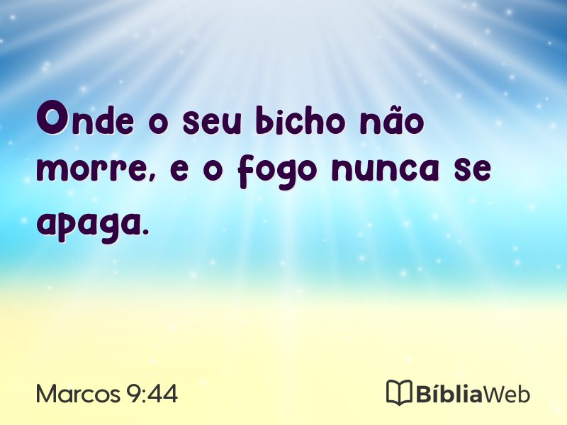 Marcos 9:44 em imagem para compartilhar