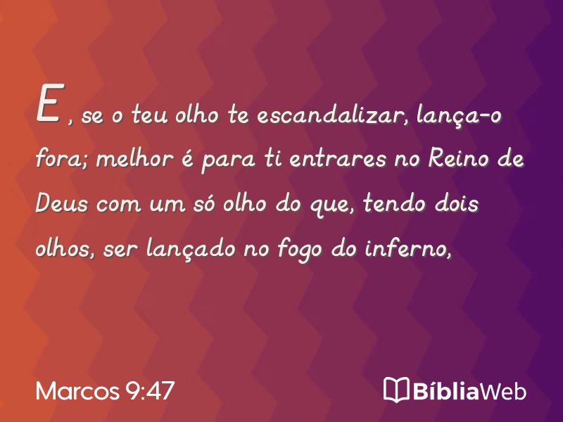 Marcos 9:47 em imagem para compartilhar