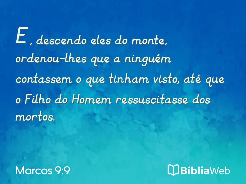 Marcos 9:9 em imagem para compartilhar