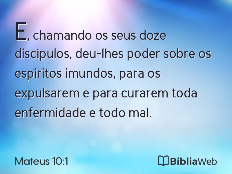 Mateus 10:1 em imagem para compartilhar