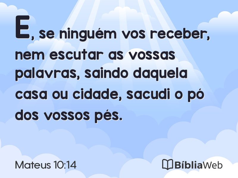 Mateus 10:14 em imagem para compartilhar
