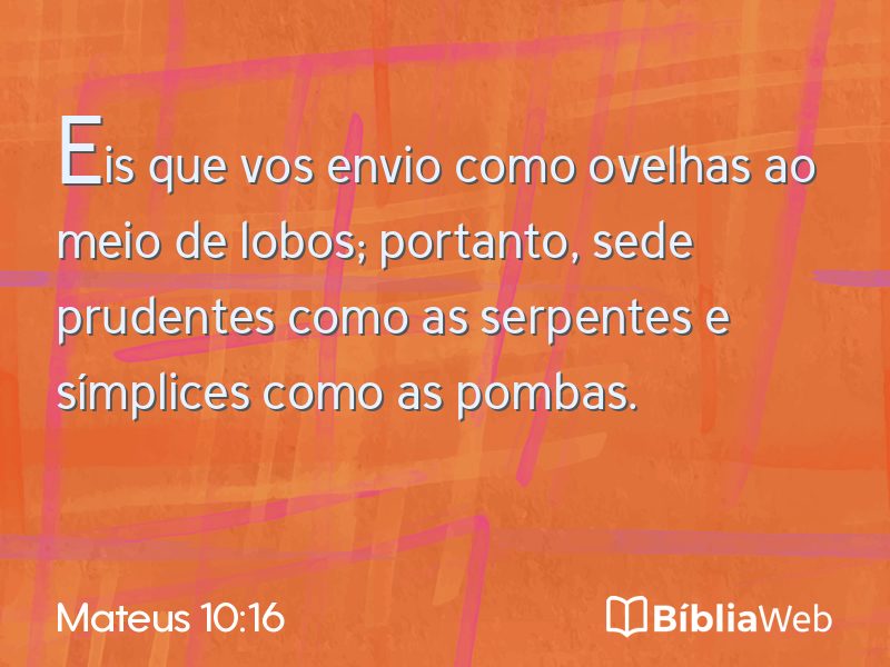 Mateus 10:16 em imagem para compartilhar