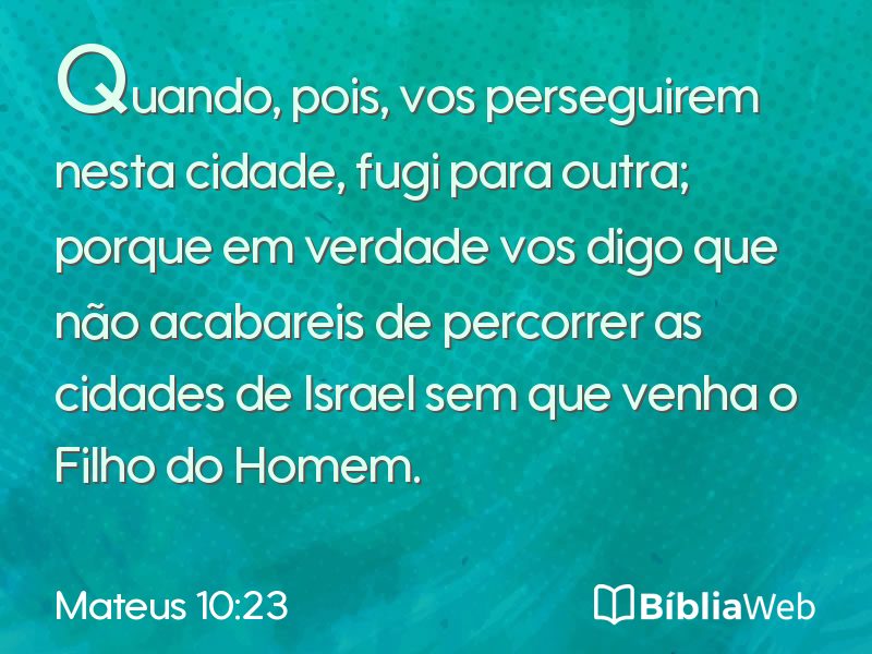 Mateus 10:23 em imagem para compartilhar