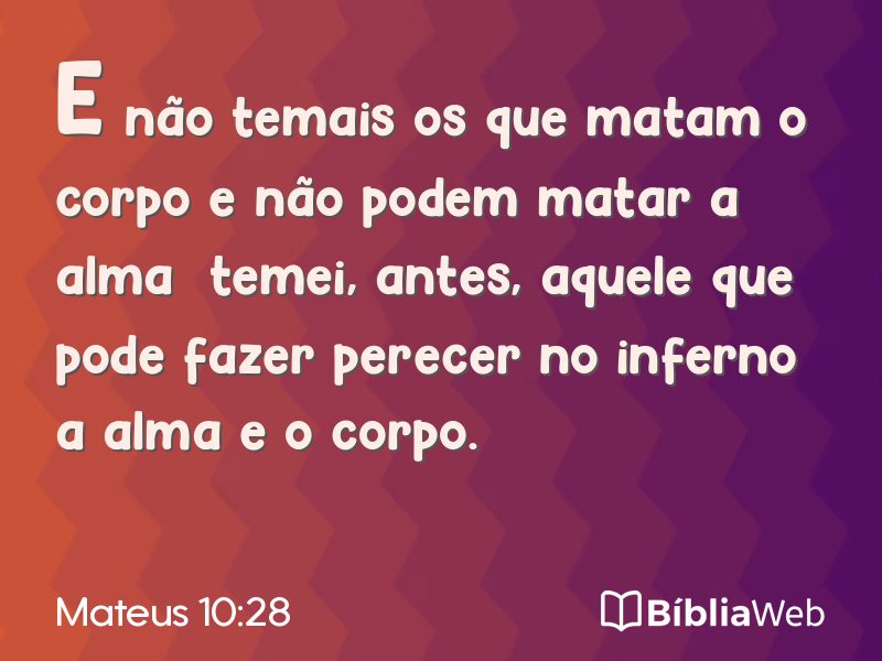 Mateus 10:28 em imagem para compartilhar