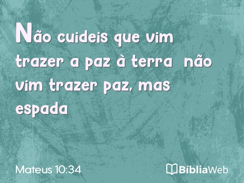 Mateus 10:34 em imagem para compartilhar