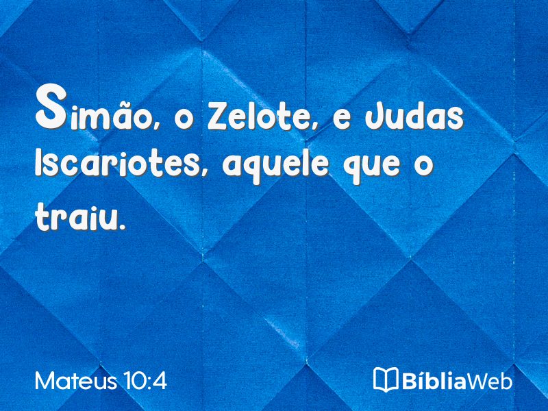 Mateus 10:4 em imagem para compartilhar