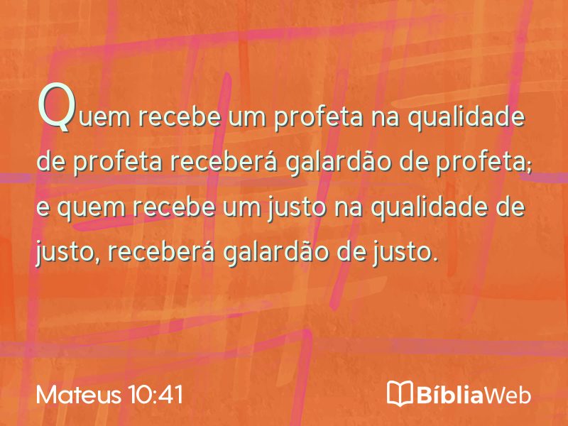 Mateus 10:41 em imagem para compartilhar