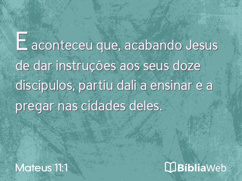 Mateus 11:1 em imagem para compartilhar