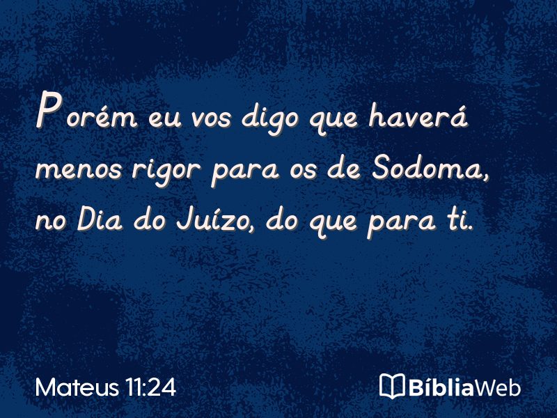 Mateus 11:24 em imagem para compartilhar