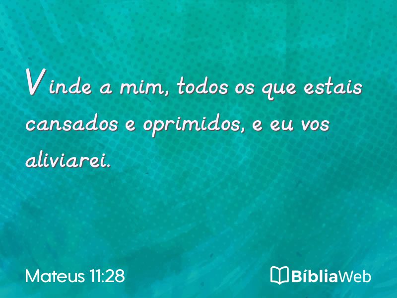 Mateus 11:28 em imagem para compartilhar