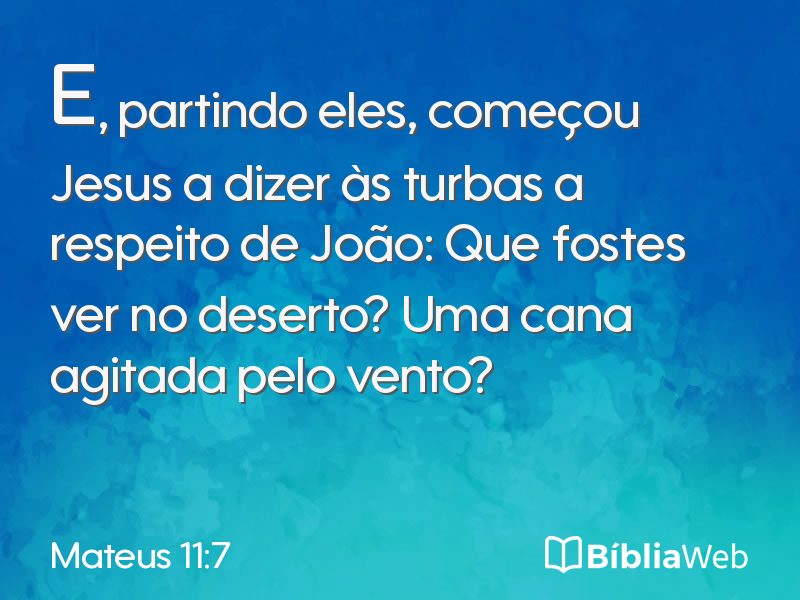Mateus 11:7 em imagem para compartilhar
